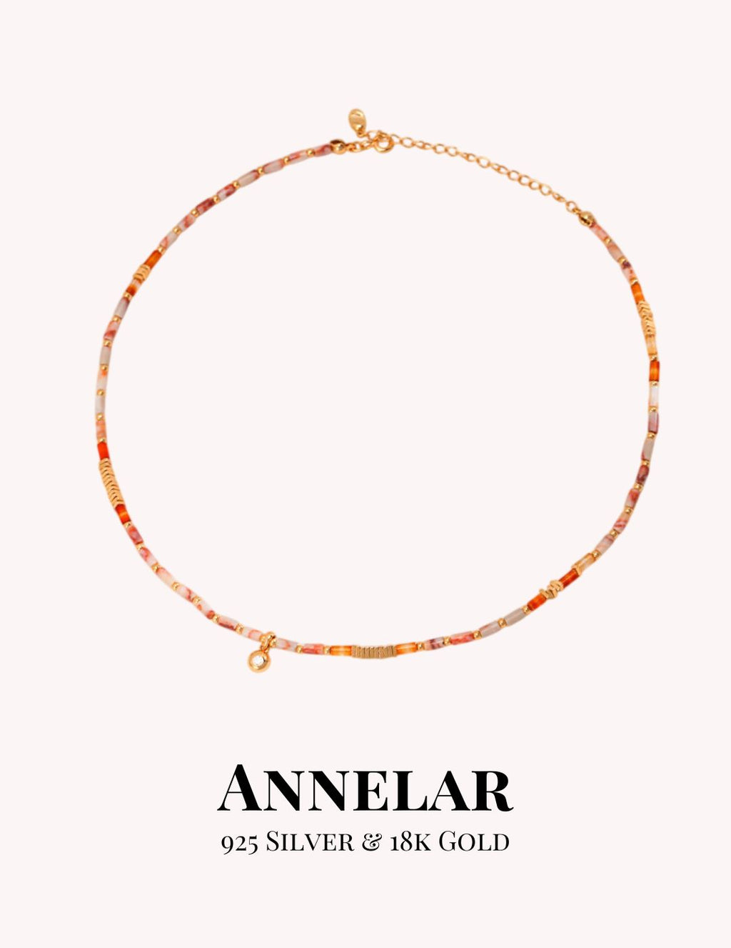 Collar de plata de ley S925 con ágata roja y hoja de arce