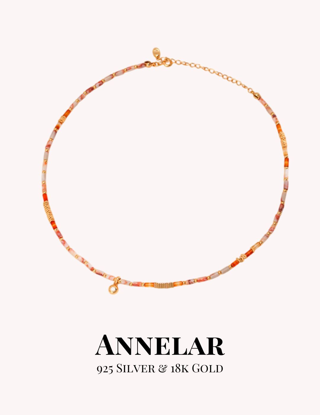 Maple Leaf Red Agate Necklace