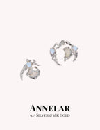 Pendientes asimétricos de ópalo y nácar en plata de ley S925