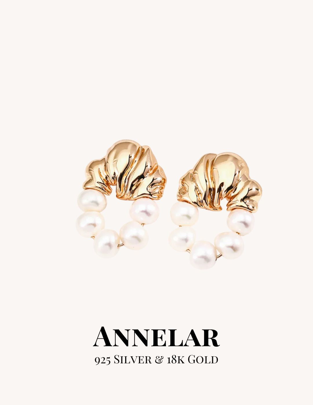 Pendientes vintage de plata de ley 925 con perlas naturales