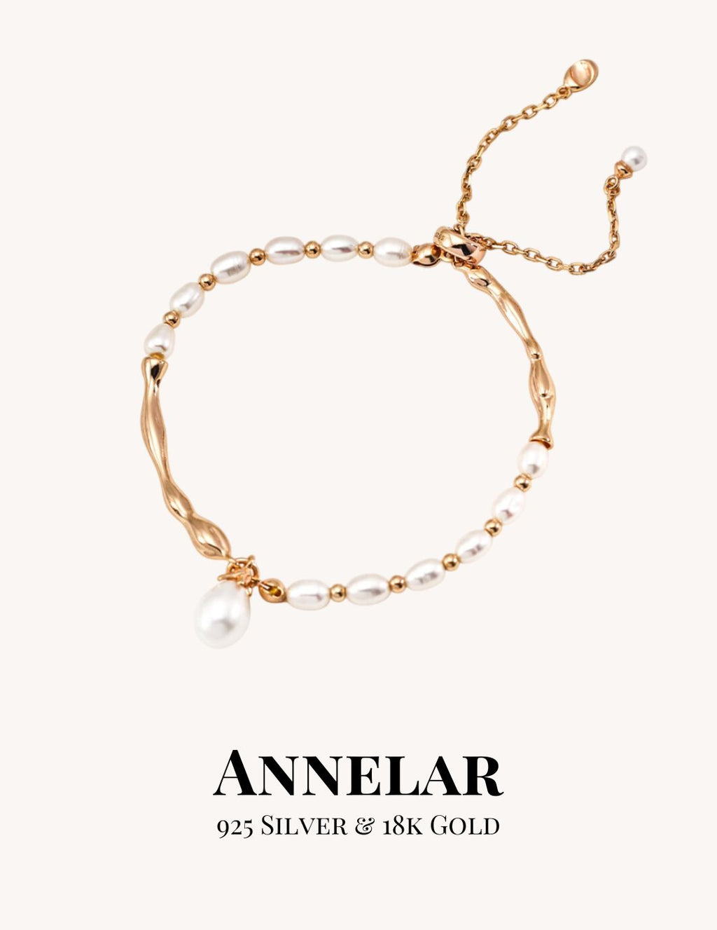 Pulsera de perlas naturales y plata de ley S925