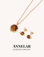 Vintage Natural Tiger Eye Set (Necklace & Earrings)