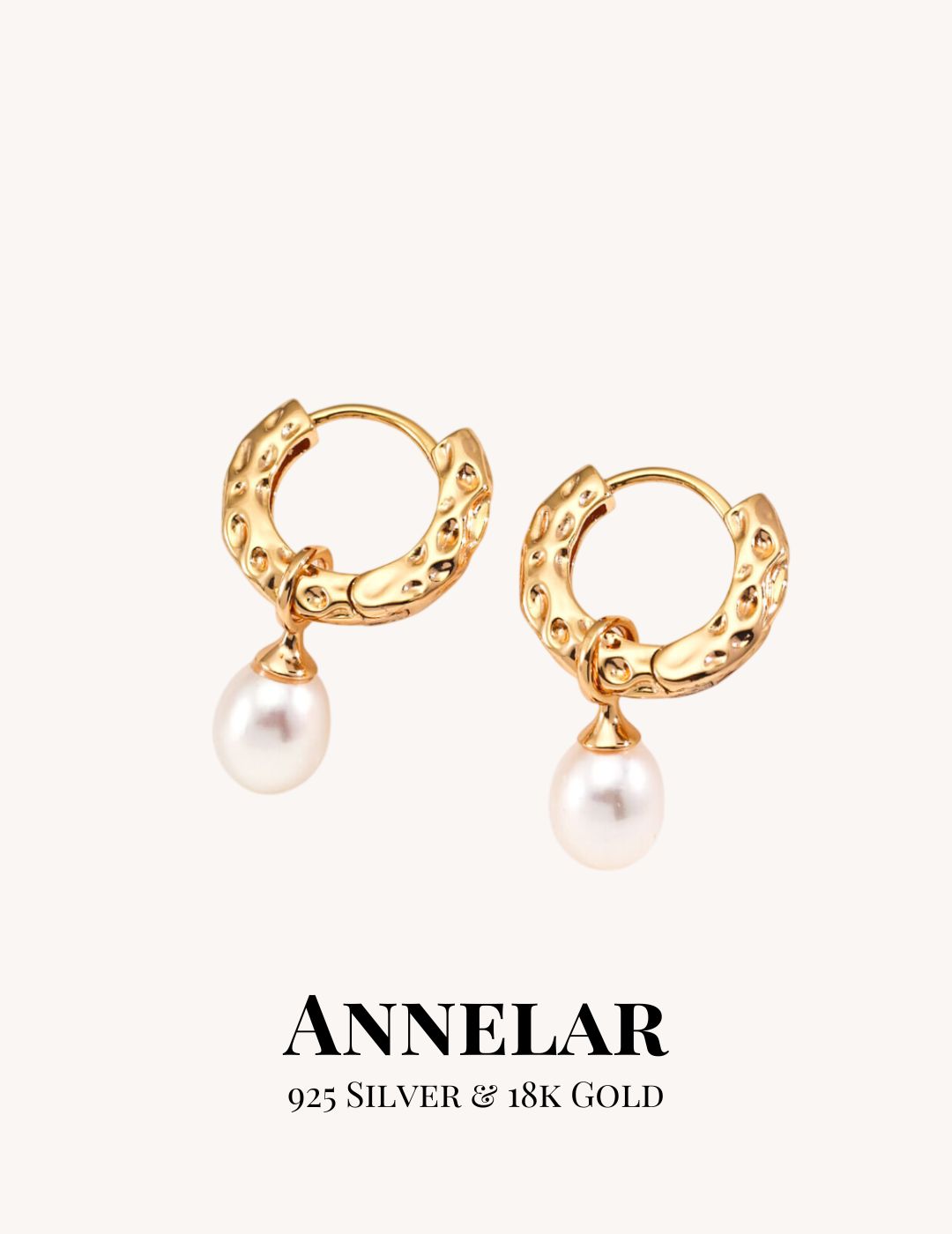 Pendientes retro de perlas naturales y plata de ley 925