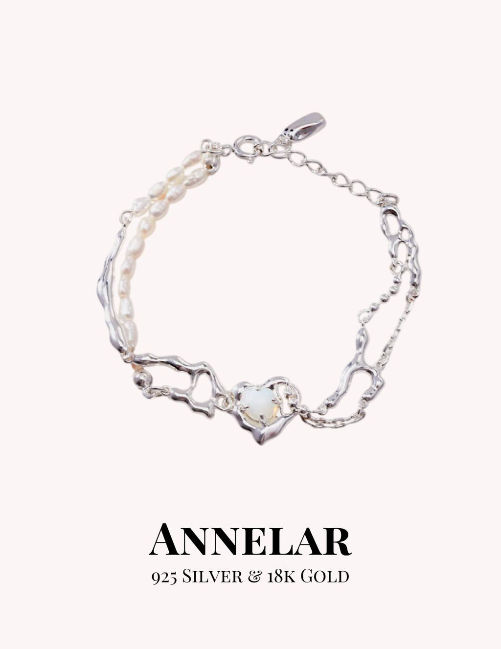 Pulsera de plata de ley con perla de ópalo