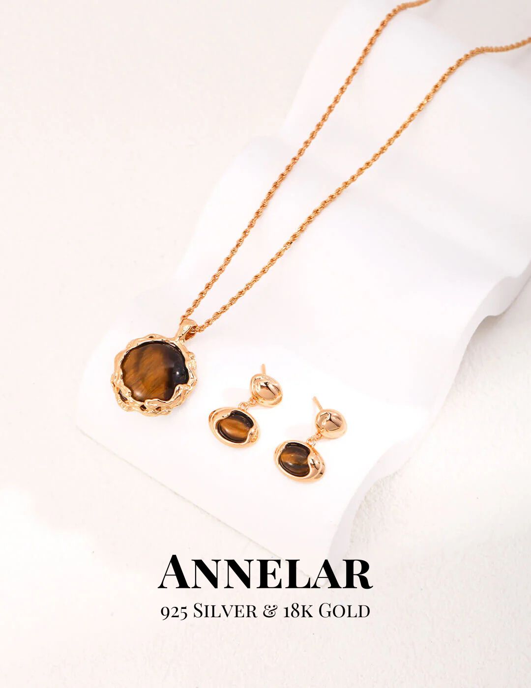 Hand-Carved Tiger's Eye Pendant