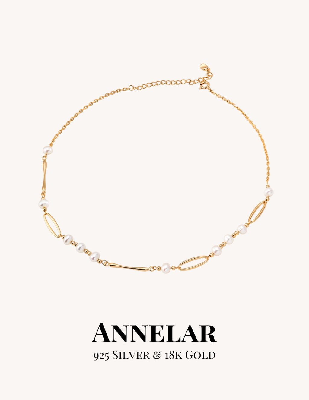 Collier de créateur en perles naturelles et argent sterling S925