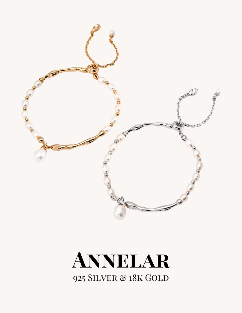 Pulsera de perlas naturales y plata de ley S925