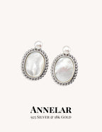 Boucles d'oreilles en perles naturelles et coquillage, argent S925