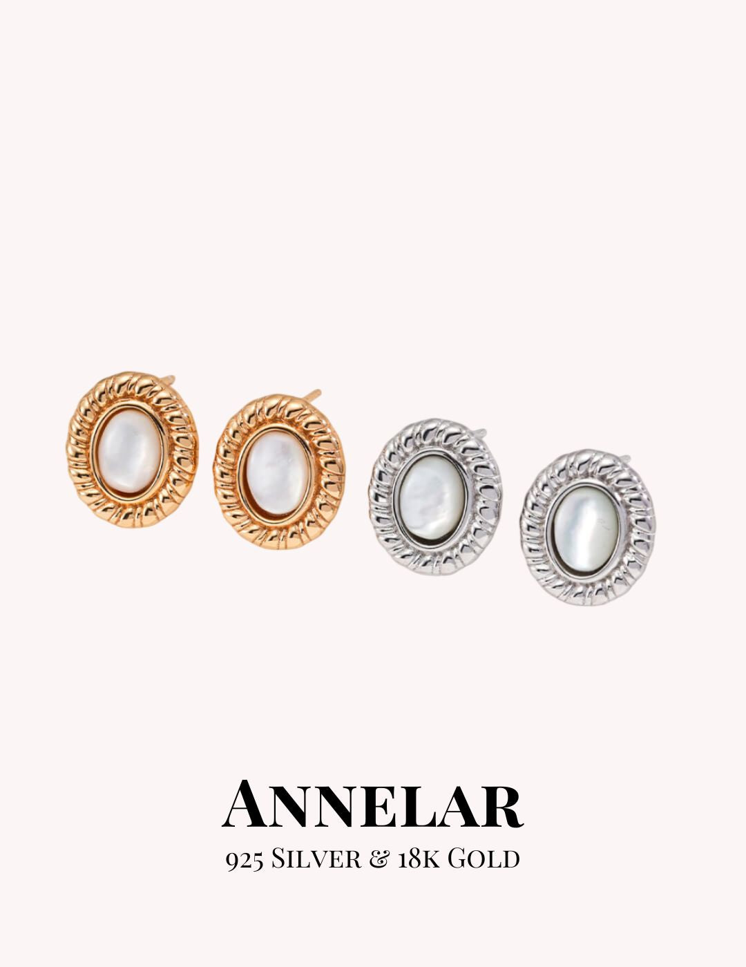 Boucles d'oreilles minimalistes en coquillage et argent S925