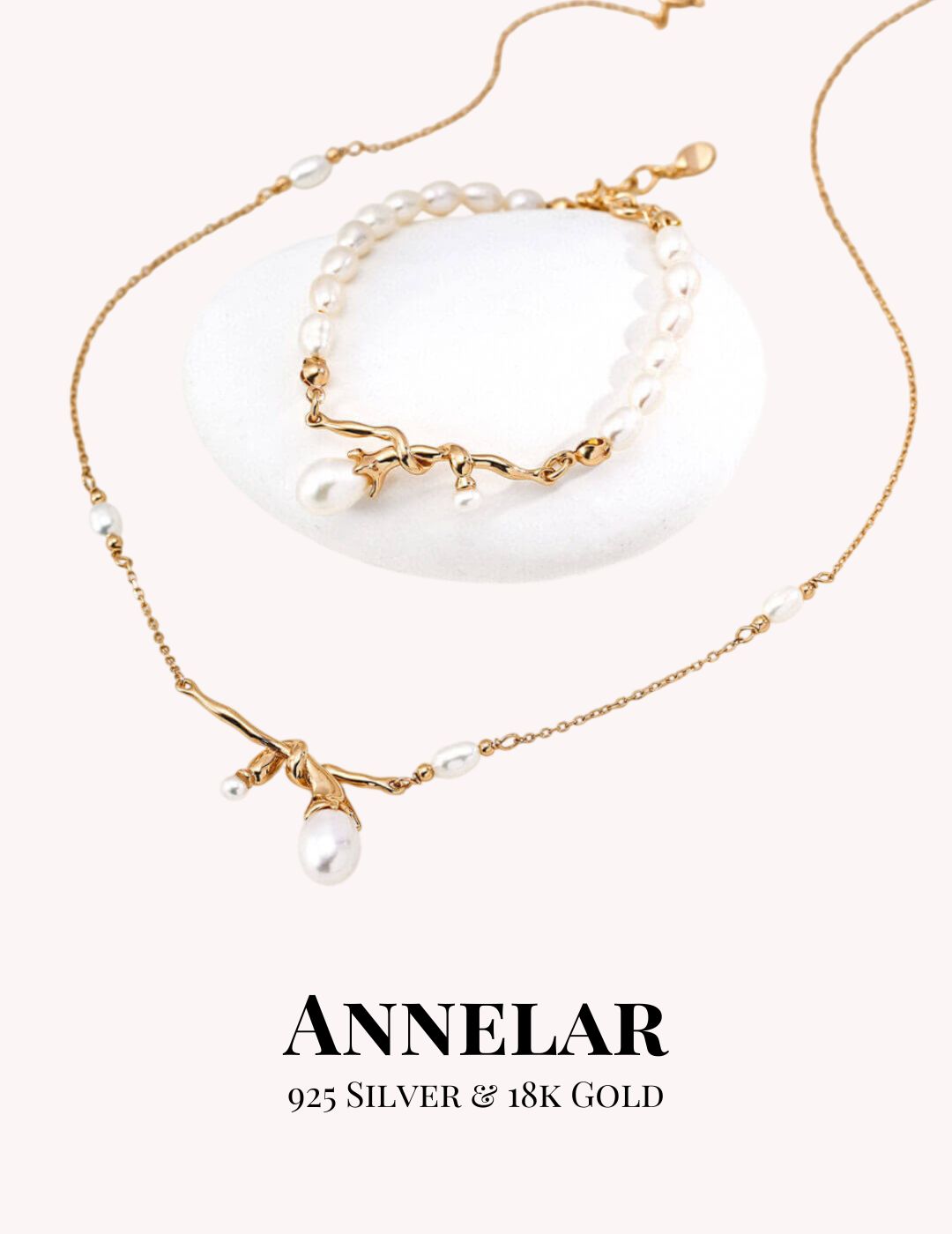 Woven Natural Freshwater Pearl Bracelet