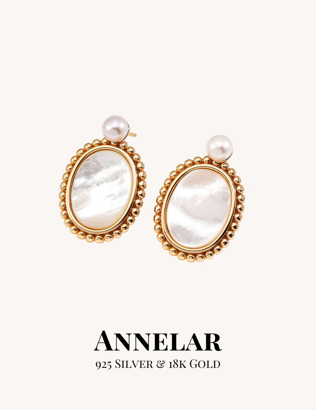 Boucles d'oreilles en perles naturelles et coquillage, argent S925