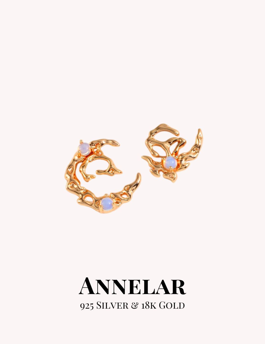 Asymmetric Opal & Mother of Pearl Earrings