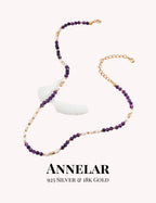 Natural Pearl & Amethyst S925 Sterling Silver Necklace