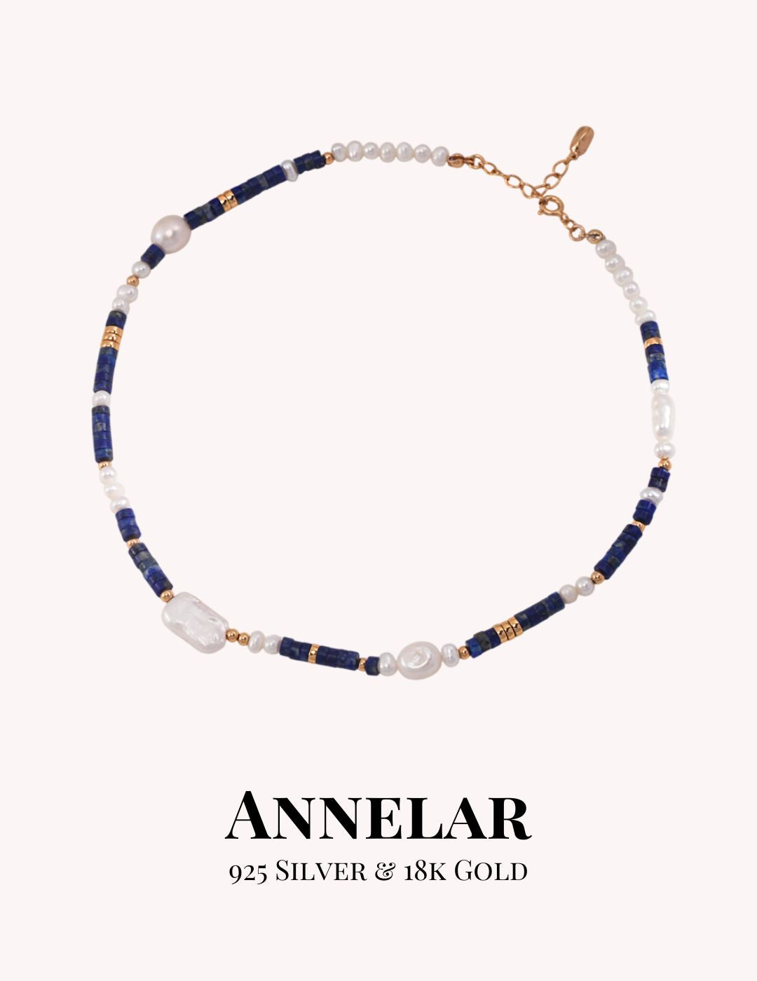 Natural Pearl & Lapis Lazuli Necklace