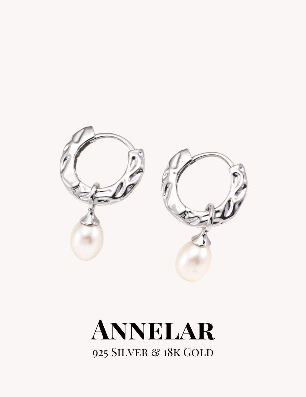 Pendientes retro de perlas naturales y plata de ley 925