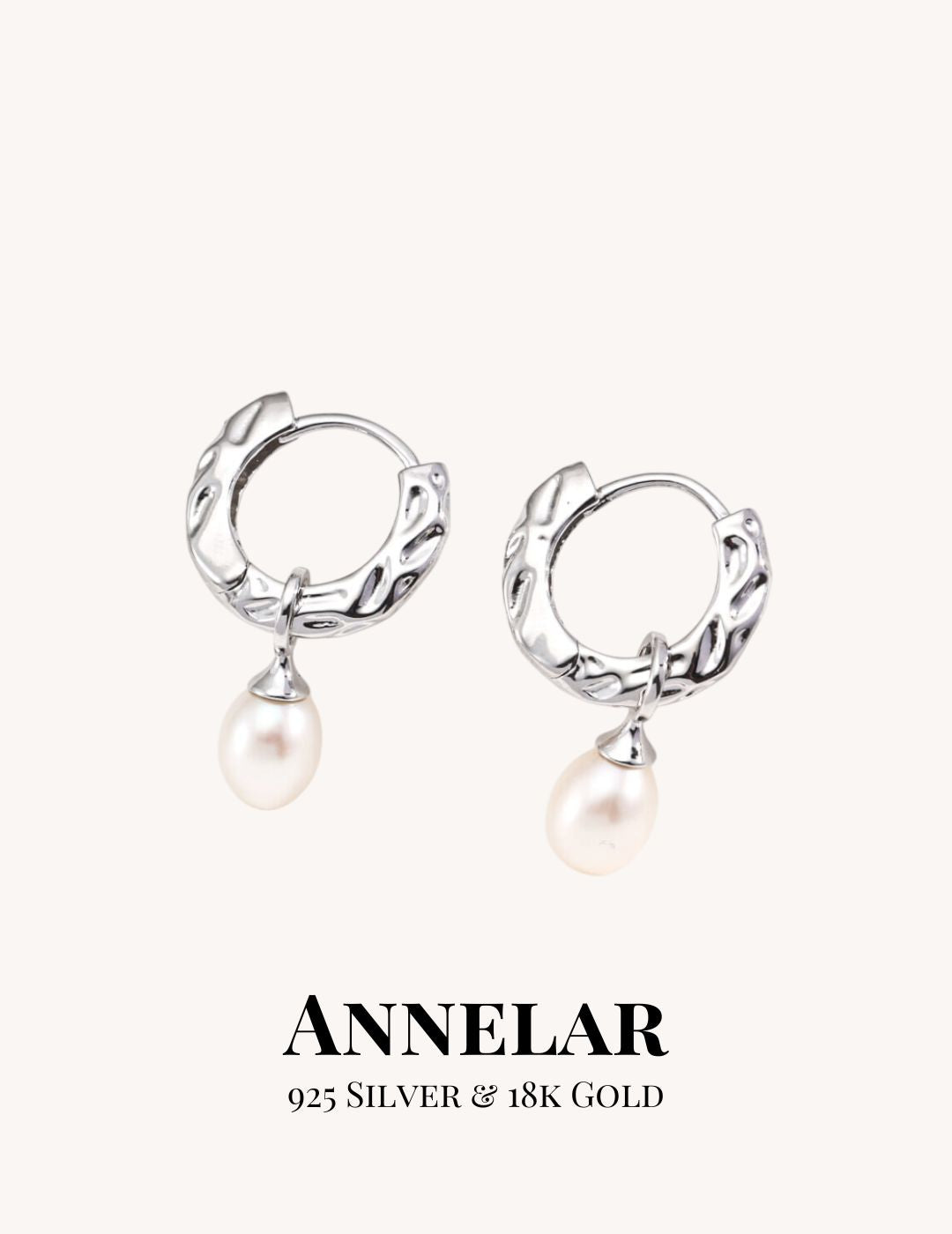 Pendientes retro de perlas naturales y plata de ley 925