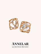 Pendientes de botón de plata de ley 925 con perlas barrocas naturales y circonitas