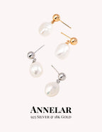 Baroque Natural Pearl 925 Sterling Silver Earrings