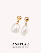 Baroque Natural Pearl 925 Sterling Silver Earrings