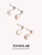 Baroque Natural Pearl 925 Sterling Silver Earrings