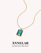 Collier minimaliste avec pendentif en amazonite et argent sterling S925