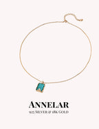 Collier minimaliste avec pendentif en amazonite et argent sterling S925
