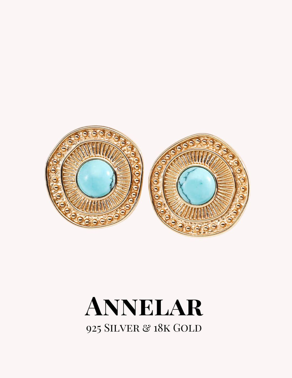 Vintage Turquoise 925 Sterling Silver Earrings