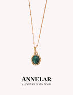 Natural Malachite Jewelry Set (Necklace + Earrings)