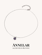 Collar de plata 925 con estrella de la suerte y amatista