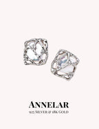 Pendientes de botón de plata de ley 925 con perlas barrocas naturales y circonitas