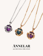 Collar de plata 925 con estrella de la suerte y amatista