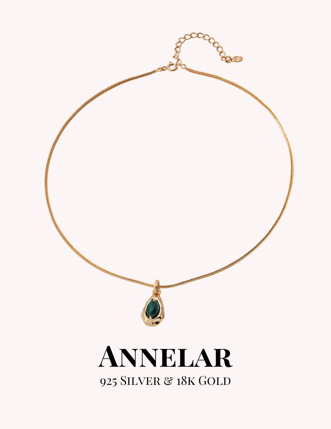 Natural Malachite / Tiger's Eye Pendant Necklace