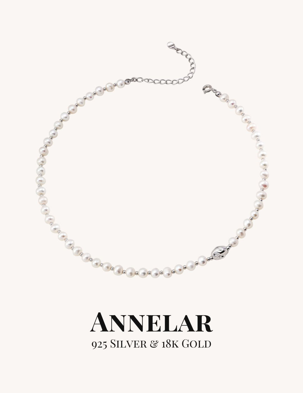 Bracelet en perles naturelles et argent sterling 925