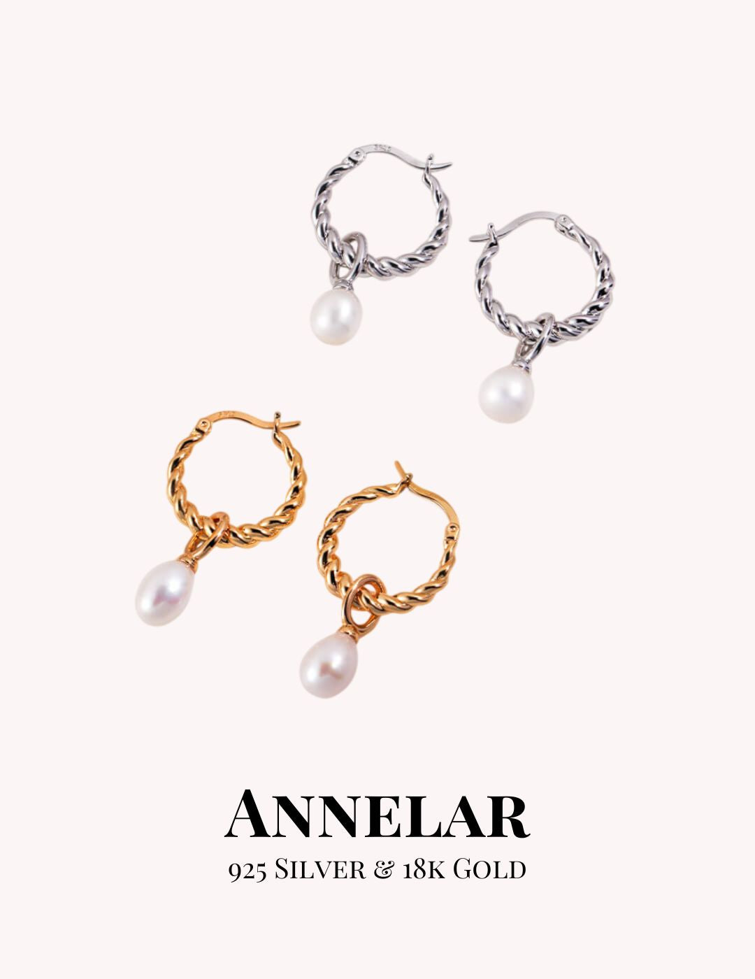 Pendientes colgantes de plata S925 con perlas naturales