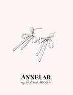 Bow Natural Pearl Drop Earrings