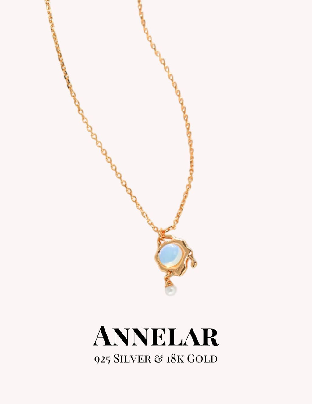 Collar de plata de ley S925 con colgante de ágata y ópalo