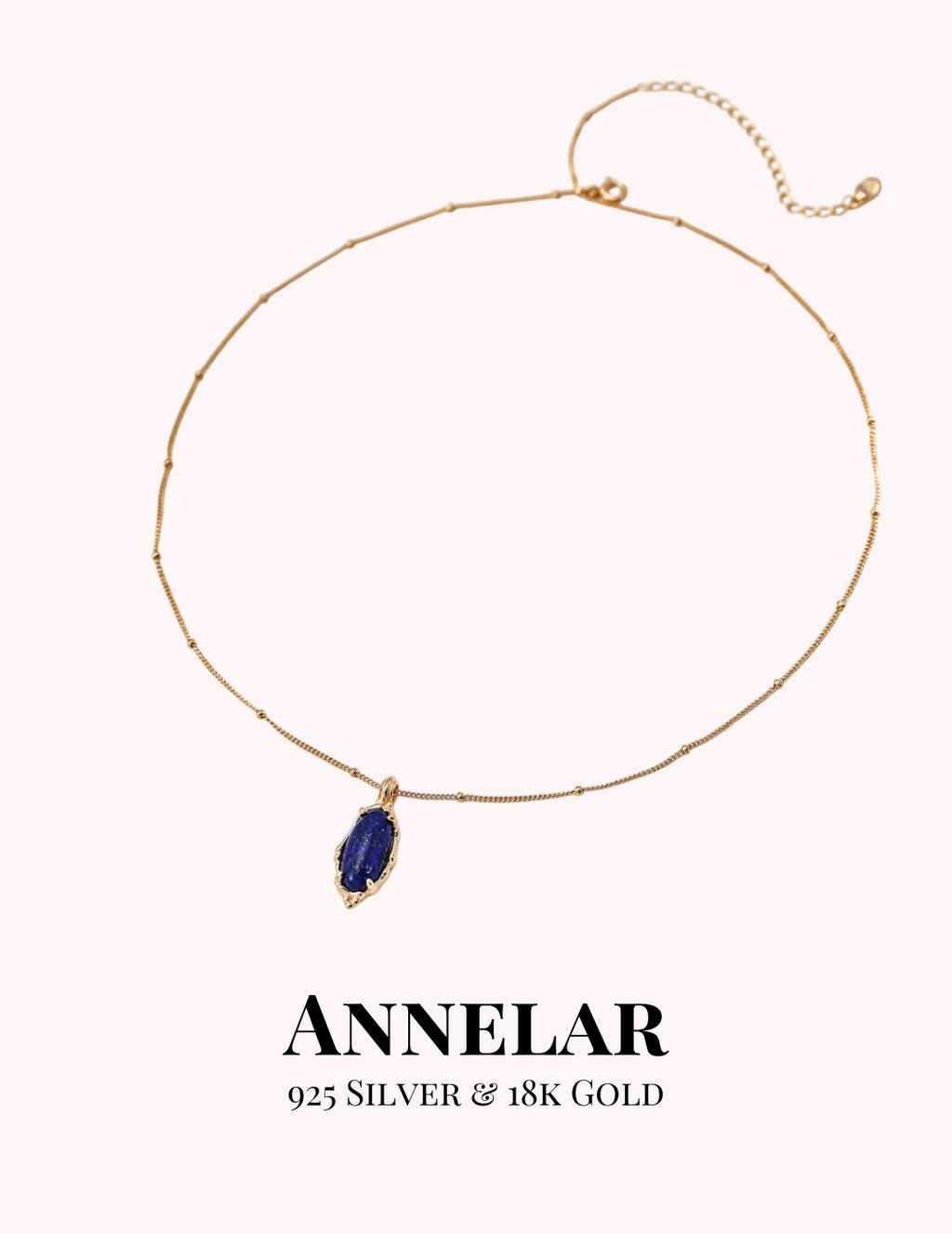 Collar de plata S925 con colgante de lapislázuli