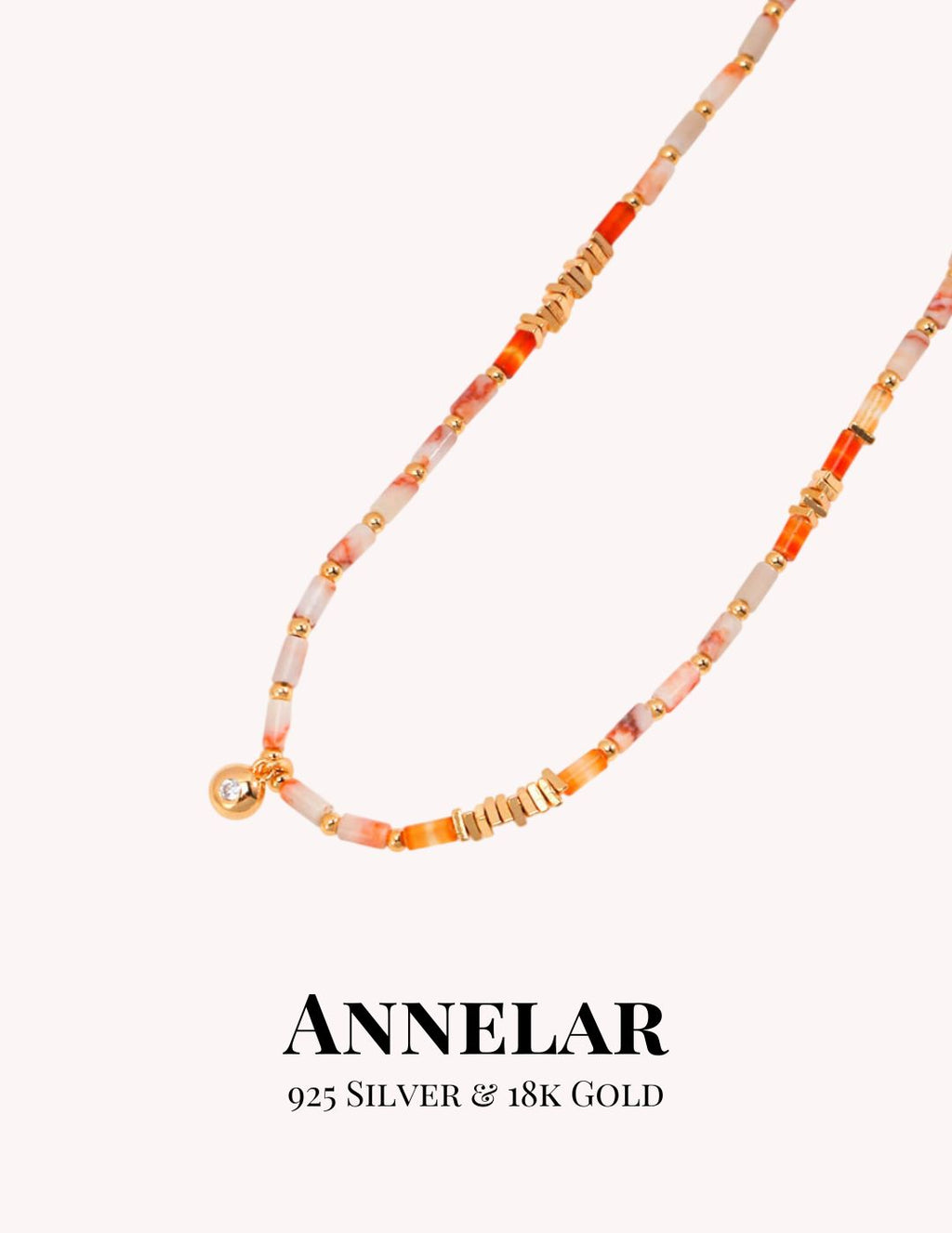 Collar de plata de ley S925 con ágata roja y hoja de arce