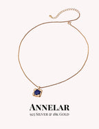 Collar minimalista de plata S925 con colgante de lapislázuli