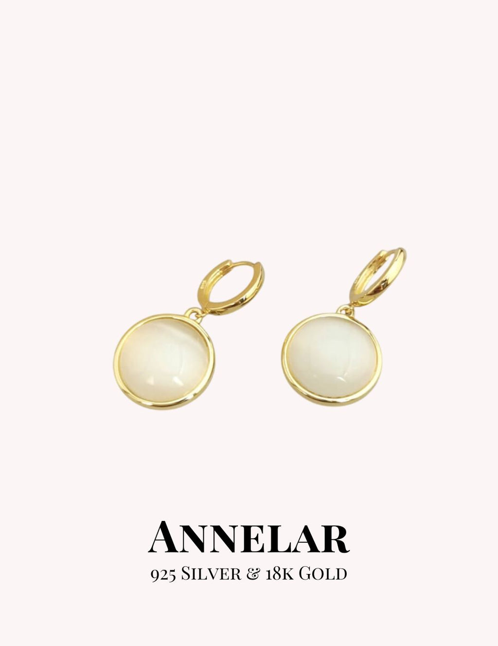 Boucles d'oreilles pendantes en argent S925 et quartz œil-de-chat