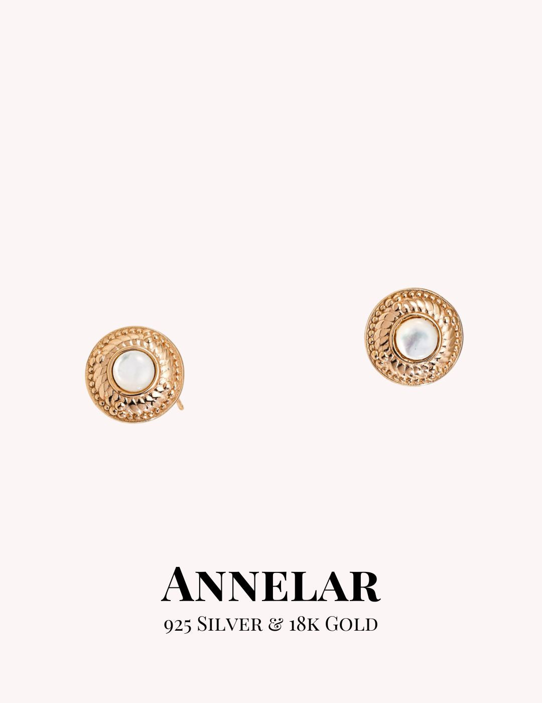 Boucles d'oreilles vintage en coquillage et argent S925