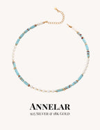 Collar de perlas naturales y piedra Shoushan