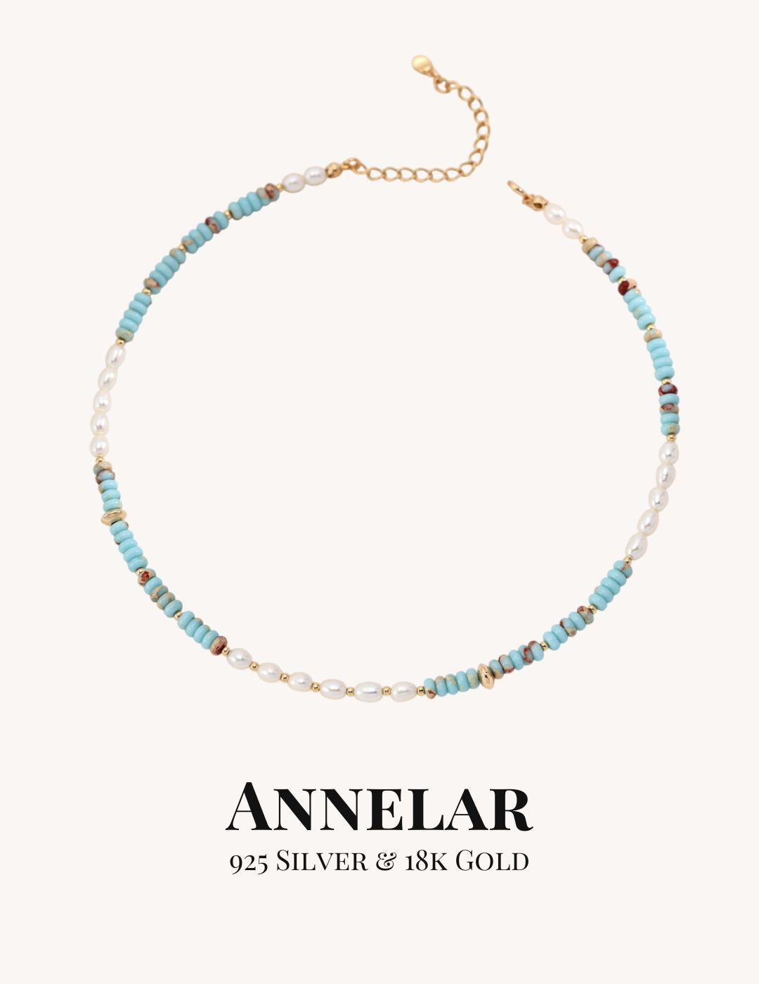 Natural Pearl & Shoushan Stone Necklace