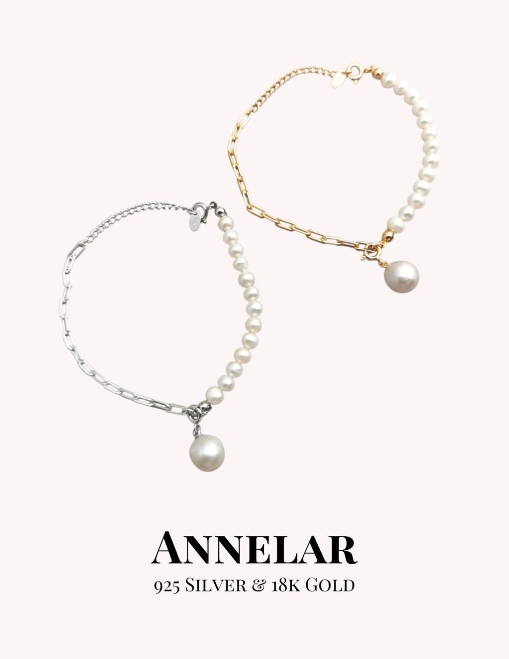 Pulsera de perlas barrocas y plata de ley S925