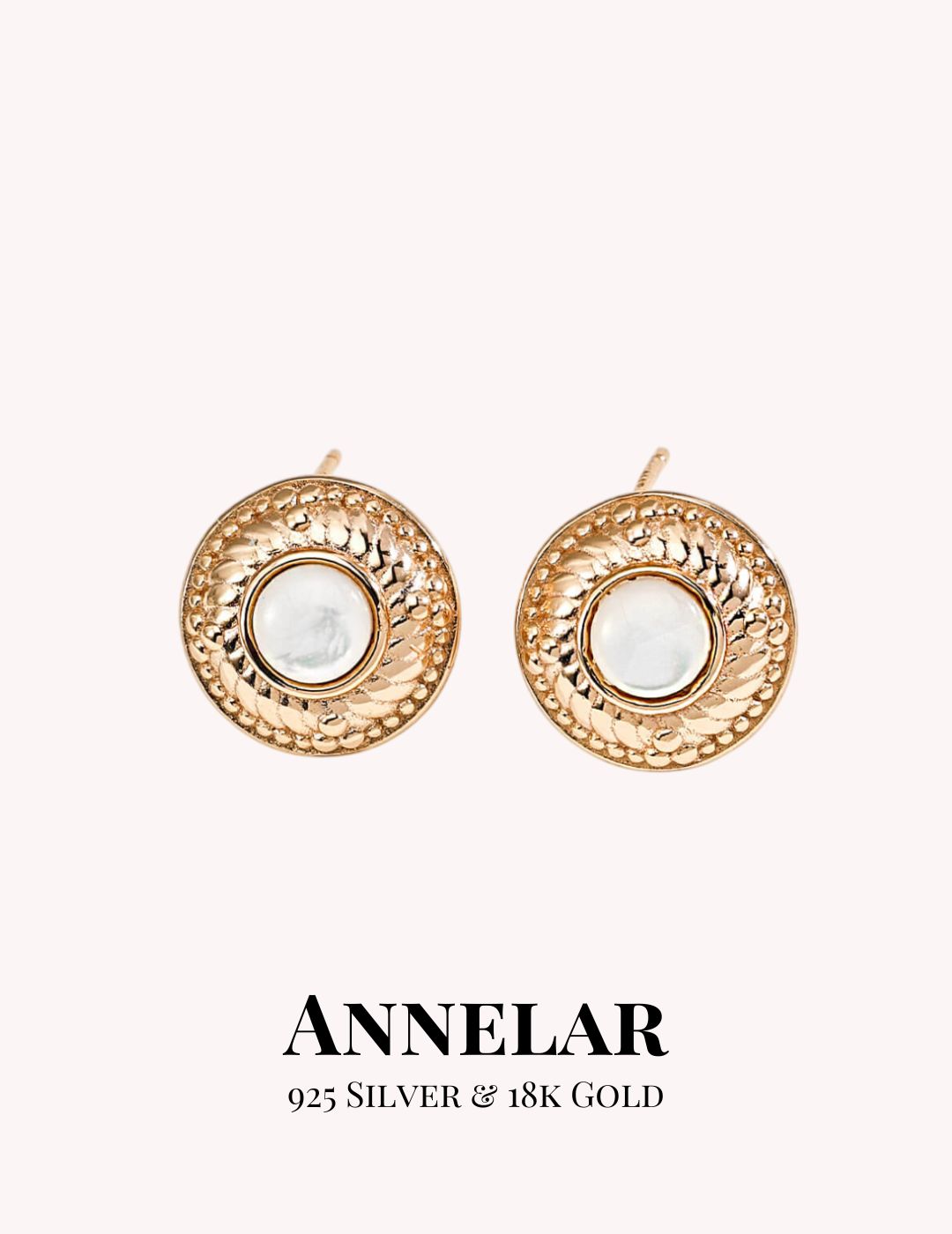 Boucles d'oreilles vintage en coquillage et argent S925