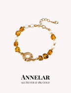 Natural Pearl Amber Zircon Bracelet