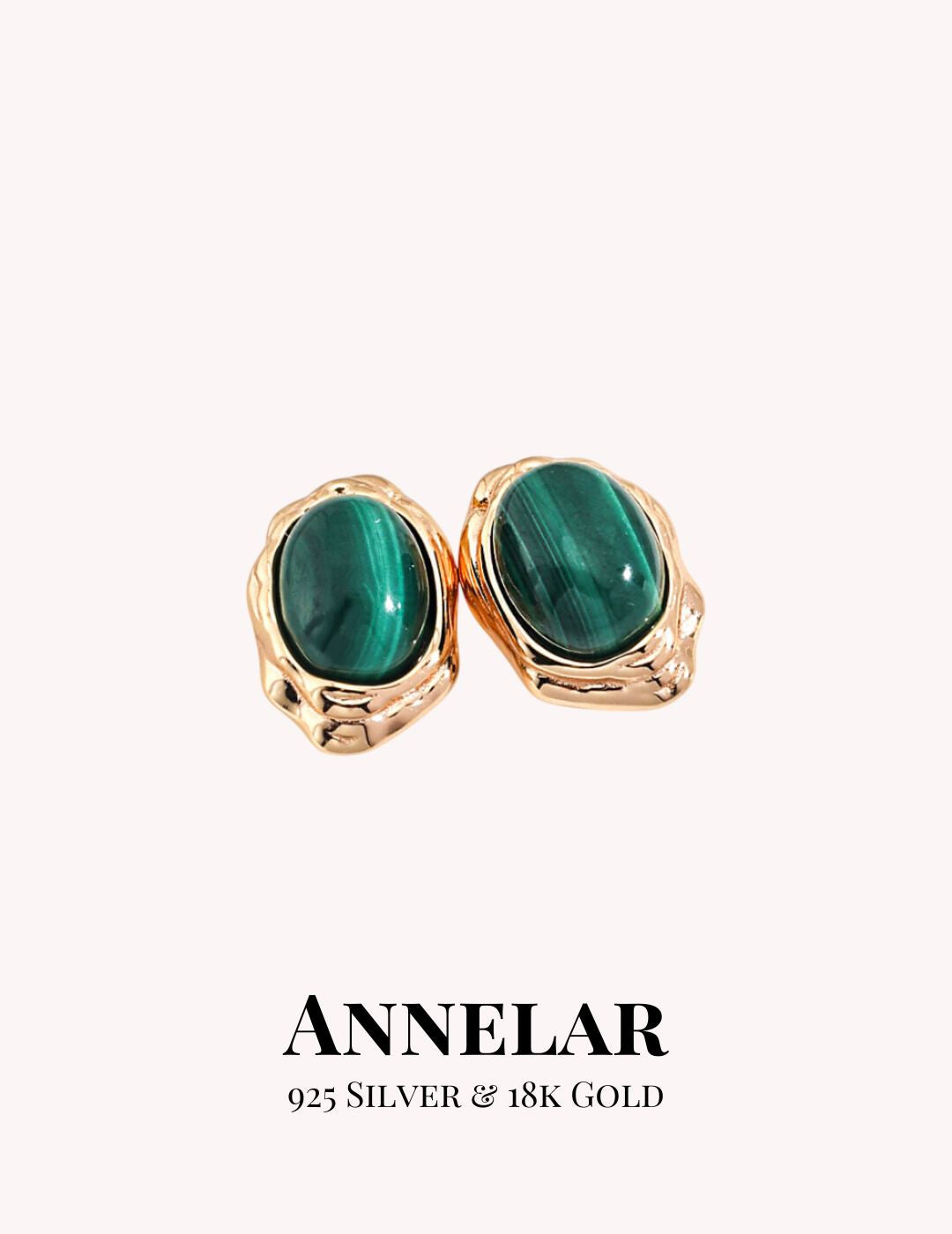 Natural Malachite Jewelry Set (Necklace + Earrings)