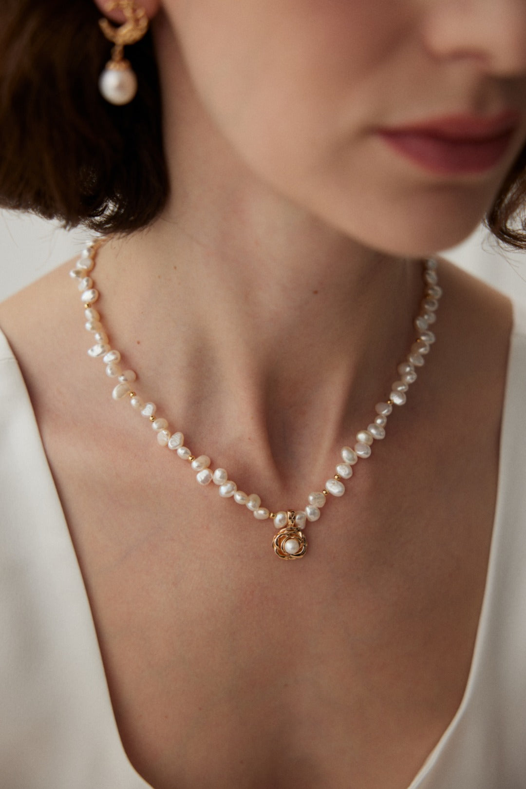 Detailed shot of the camellia flower shape, symbolizing ideal love and pure affection.