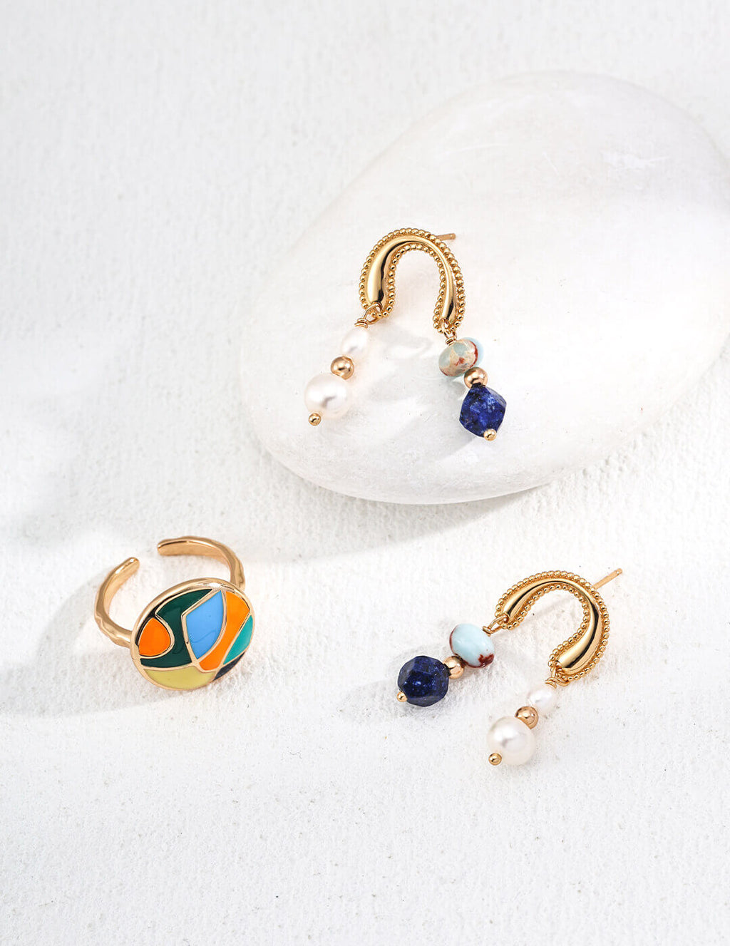 Close-up of genuine Lapis Lazuli with its deep celestial blue and characteristic golden pyrite inclusions.