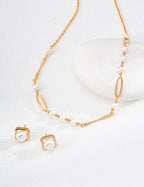 S925 Sterling Silver Designer Natural Pearl Necklace